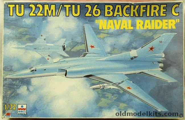 ESCI 1/72 TU 22M / TU-26 Backfire C - Naval Raider with AS-6 Kingfisher Missile, 9088 plastic model kit